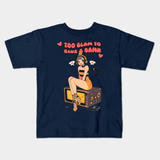 too glam to give a damn Kids T-Shirt